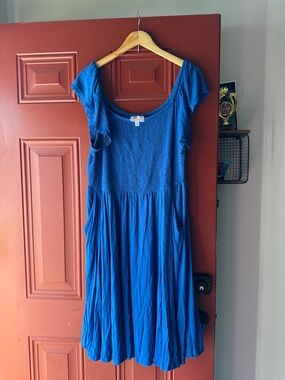 torrid Royal Blue Scoop-Neck Midi Dress